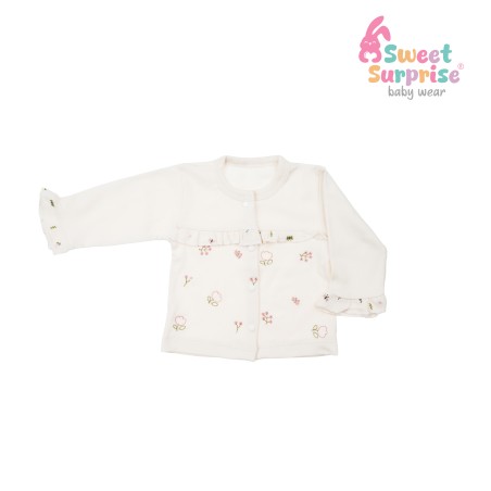 Yenidoğan Fırfırlı Bahar Çiçekleri Zıbın Set 5'li