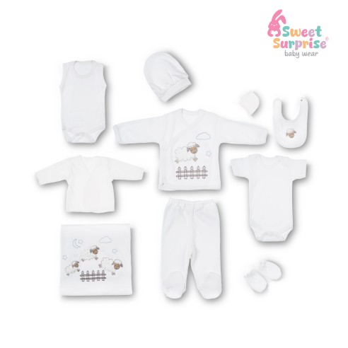 Yenidoğan Uyuyan Kuzular Hastane Çıkış Seti 10'lu