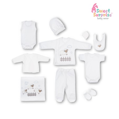 Yenidoğan Uyuyan Kuzular Hastane Çıkış Seti 10'lu