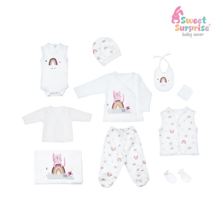 Yenidoğan Gökkuşağı Kedisi Hastane Çıkış Seti 10'lu