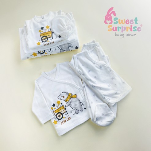 Yenidoğan Yıldızlı Ayıcık Hastane Çıkış Seti 10'lu