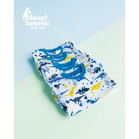 Sevimli Dinozor Mavi 2'li Pijama Takımı