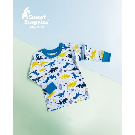 Sevimli Dinozor Mavi 2'li Pijama Takımı