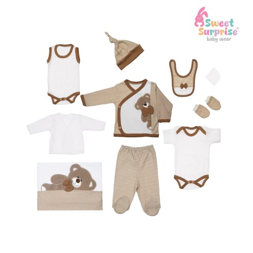 Yenidoğan Sevimli Ayıcık Hastane Çıkış Seti 10'lu