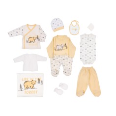 Yenidoğan Kutup Ayısı Sarı Hastane Çıkış Seti 10'lu