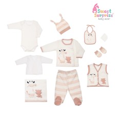 Yenidoğan Sevimli Kedi ve Zürafa Hastane Çıkış Seti 10'lu