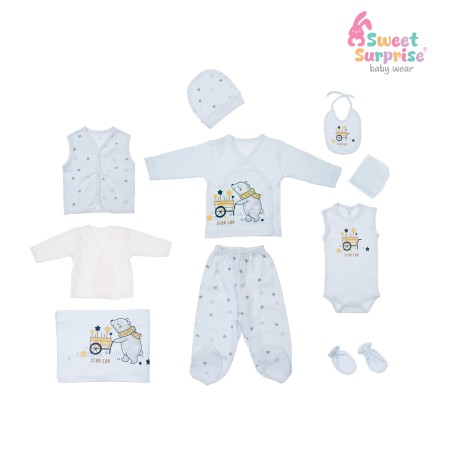 Yenidoğan Yıldızlı Ayıcık Hastane Çıkış Seti 10'lu